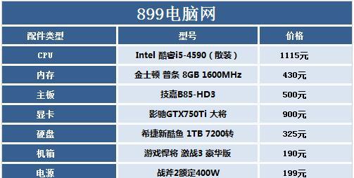 以台式电脑组装配置为主题的文章（教你如何选择和组装台式电脑）