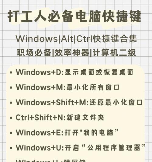 提高工作效率的笔记本电脑快捷键——Ctrl+什么（探索Ctrl+键的奇妙功能）